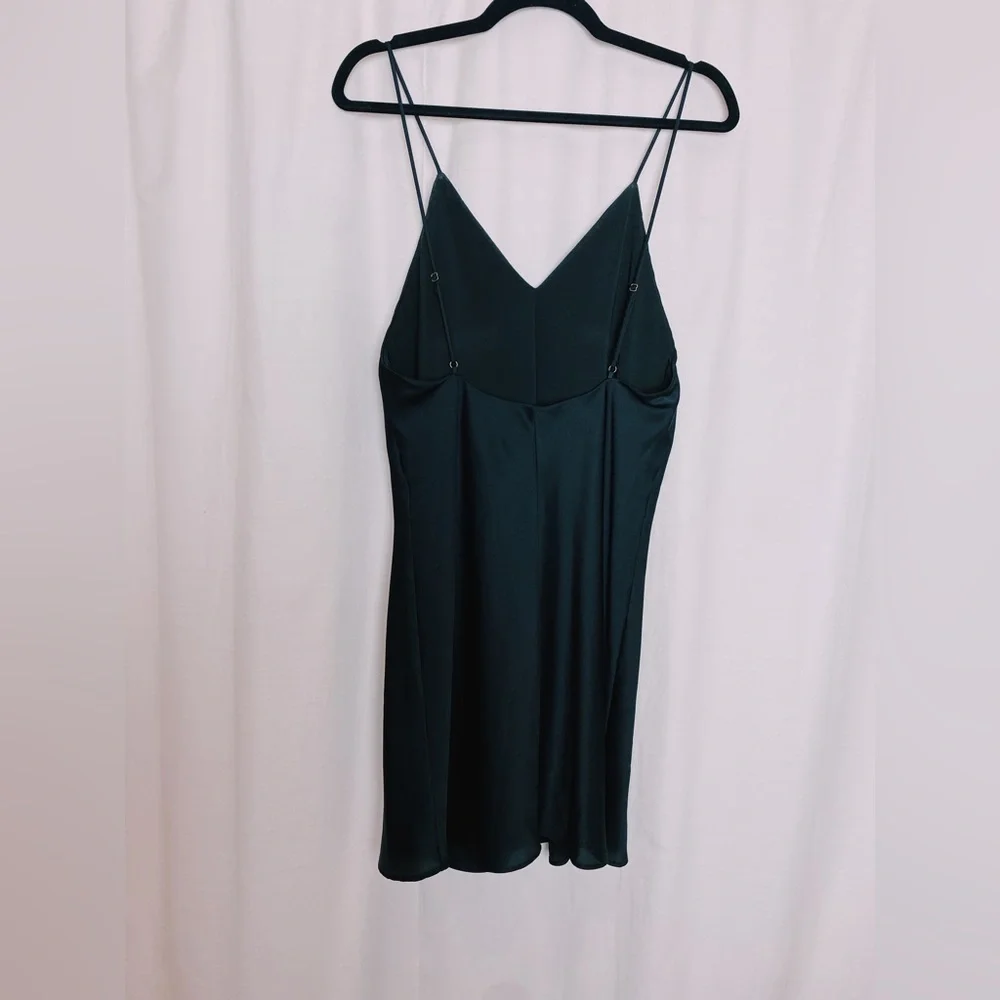 Lulu’s Black Mini Slip Dress Size M - Picture 2 of 11